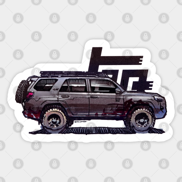 5th Gen 4Runner TRD - Black Sticker by robert1117